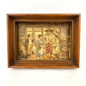 Vintage Anton Pieck 3D Shadow Box Victorian Grocery Store Die Cut Paper Diorama